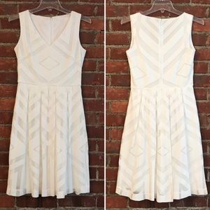 White Sleeveless A-Line Dress